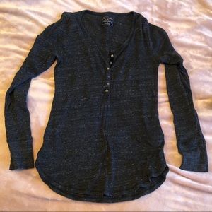 Long Sleeve Shirt Abercrombie Charcoal Grey